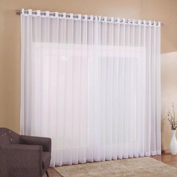 cortina branca sem estampa